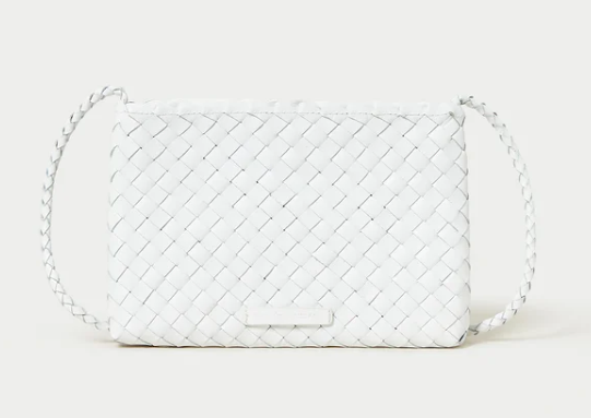 Marison White Woven Crossbody