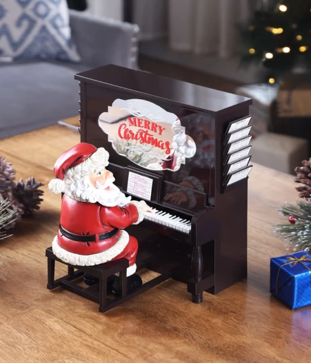 Mr. Christmas 10 in. Animated Sing Along Piano Santa