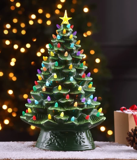 Mr. Christmas 18 in. Nostalgic Ceramic Tree - Green