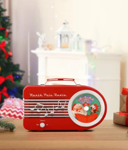 Mr. Christmas 10.5 in. North Pole Radio - Red